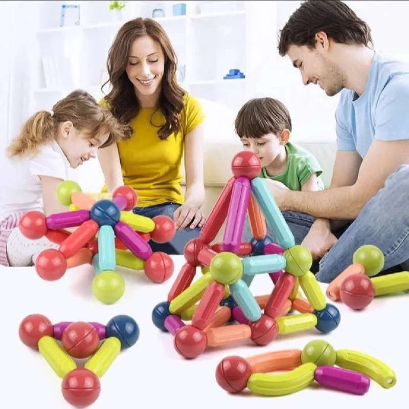 36-Piece Magnetic Building Sticks & Balls Set – Educational STEM Construction Toy for Creative Toddlers